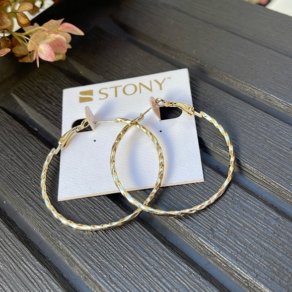 Gold Hoop Earrings - Picture 2 of 15
